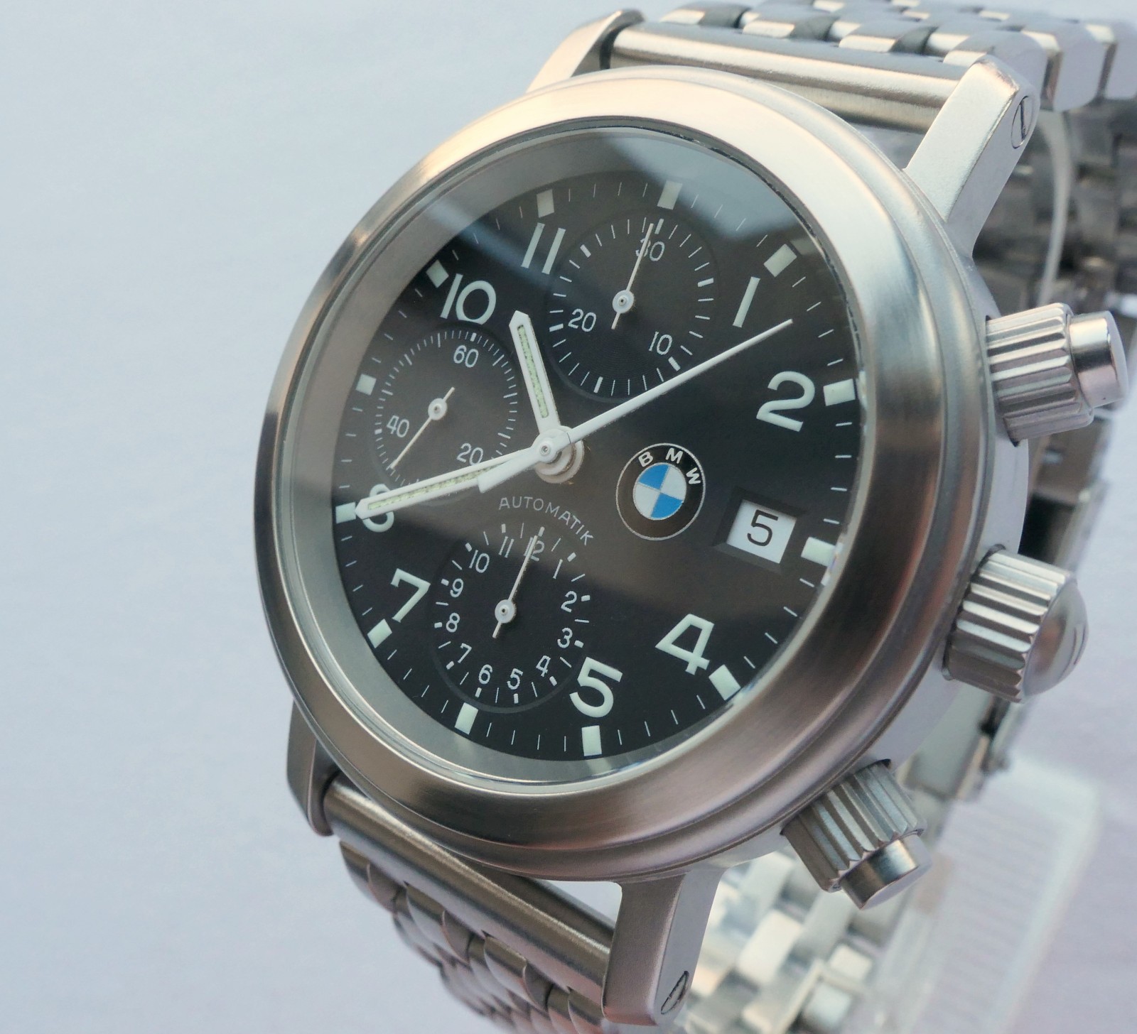 BMW Classic Driver Sport Car Accessory Automatic Valjoux 7750 Chronograph Watch