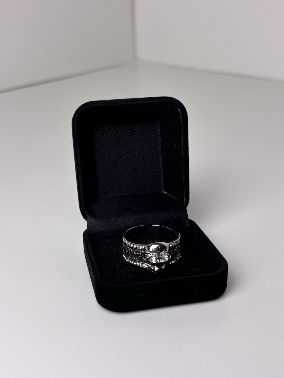 Men’s Silver Skull Ring 925 Sterling Silver Liberation Freedom Or Death Size 13