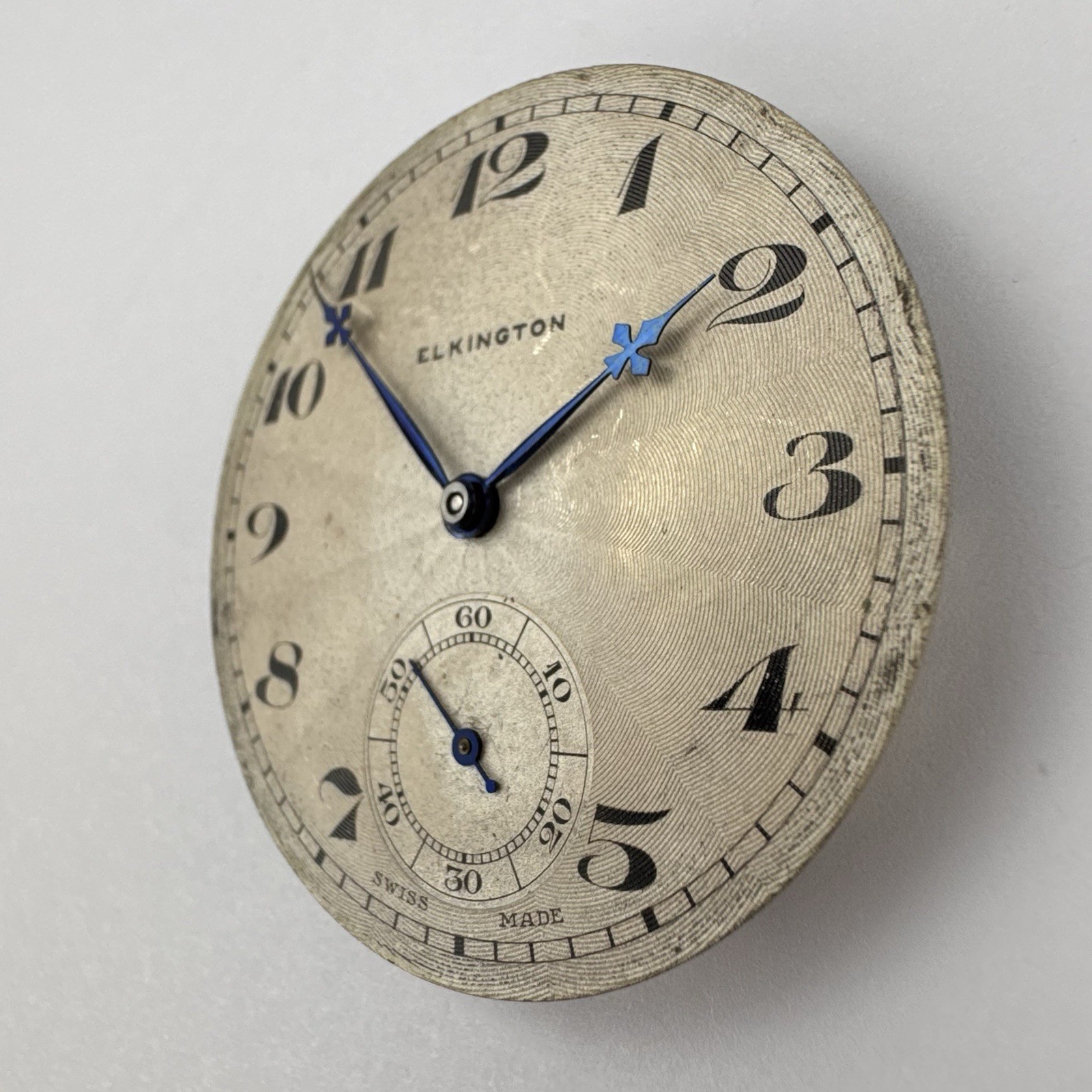 Pocket Watch Movement Swiss 39.7mm, 12S Good Hands, Guilloche Parts Repair (966)