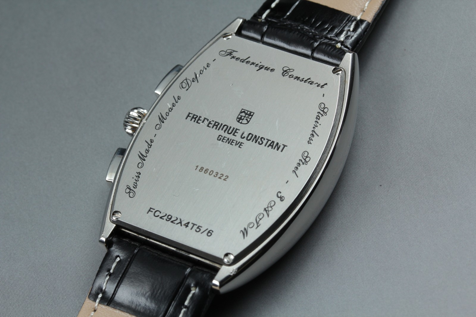 Frederique Constant Tonneau FC292X4T5/6 Chronograph Date Quartz Swiss Made Watch