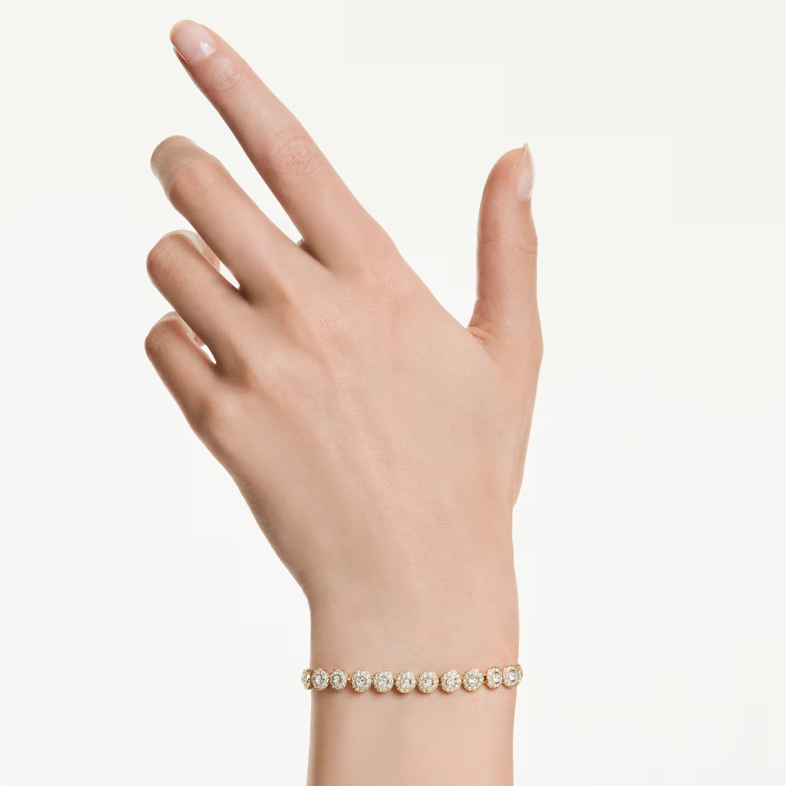 Swarovski Una Angelic Round Crystal Bracelet Gold – 5749386 *NEW IN GIFT BOX*