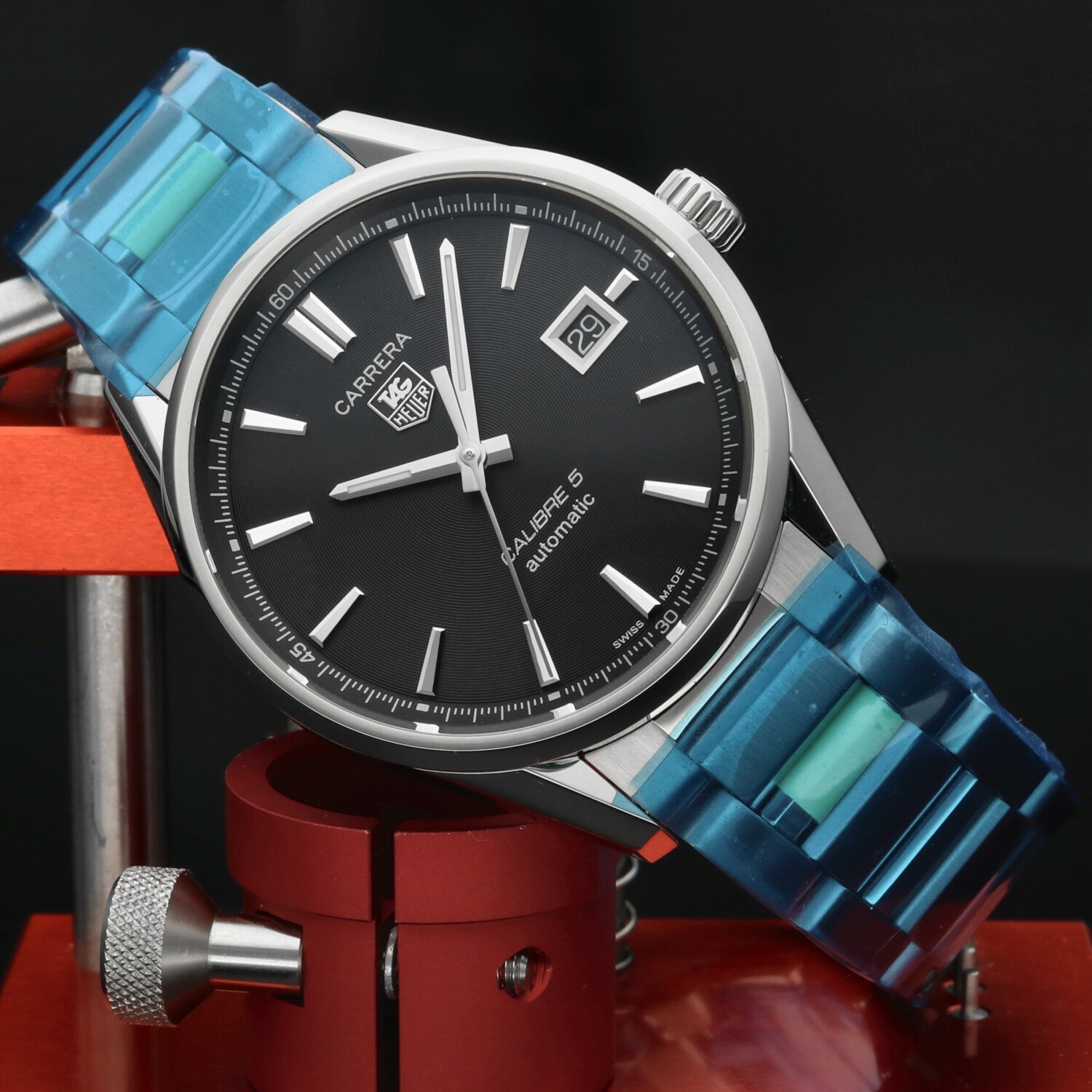 2018 TAG Heuer Carrera Calibre 5 Automatic WAR211A.BA0782 Unworn NOS Full Set
