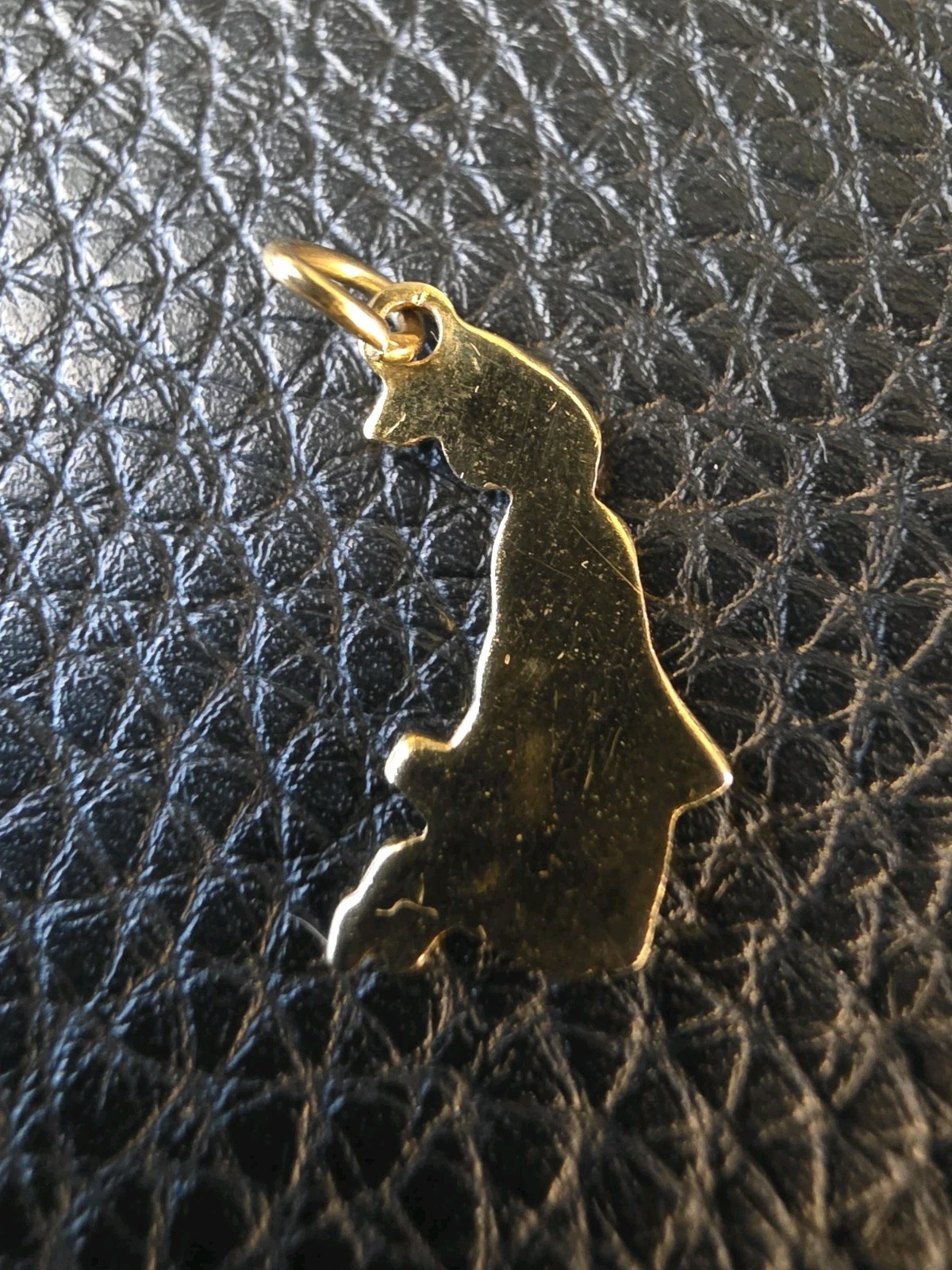 Vintage Cheerleader Charm Pendant Maroon Red Gold Yellow Cheer Gold Tone 3/4″
