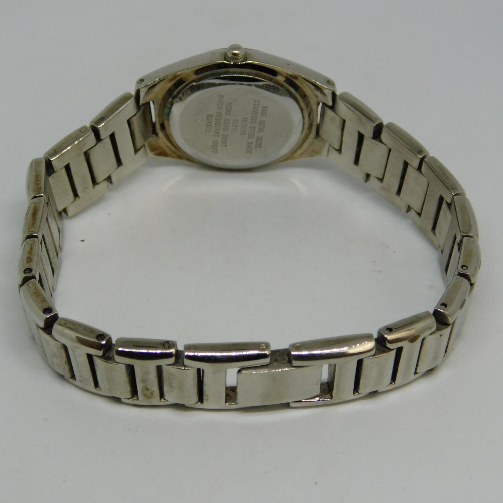 ANNE KLEIN II 10/3095 Silver Tone Quartz Analog Women’s Watch Sz. 7″ New Battery