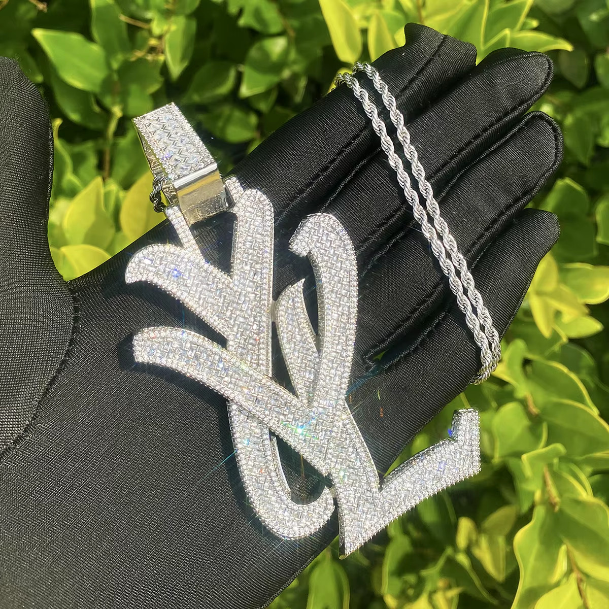YVL Chain Custom Diamonds Playboi Carti Opium Necklace Ken Carson Hip Hop Rap