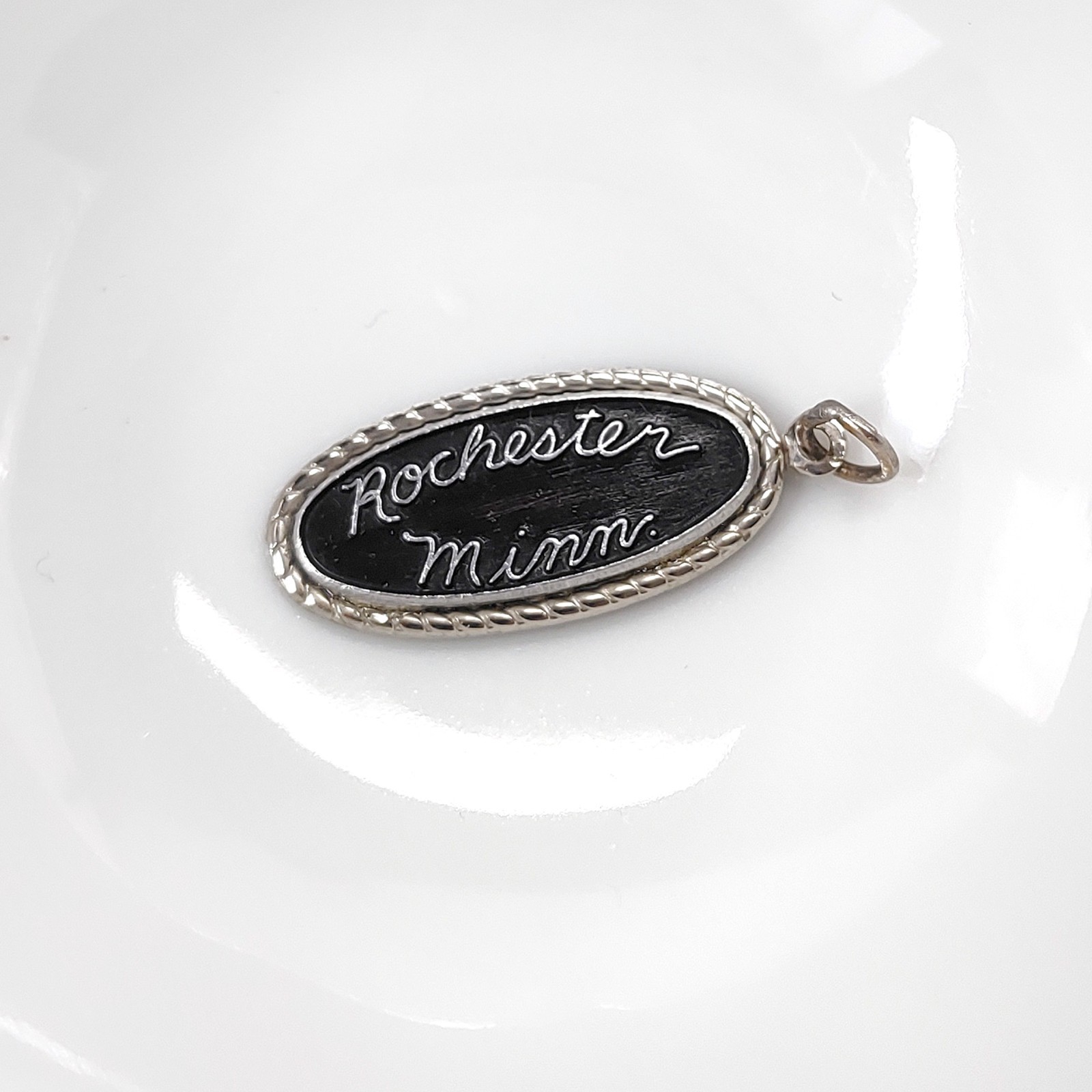 Vintage 50s-60s Rochester Minnesota Charm Sterling Silver Rosecraft Mayo 1.25″
