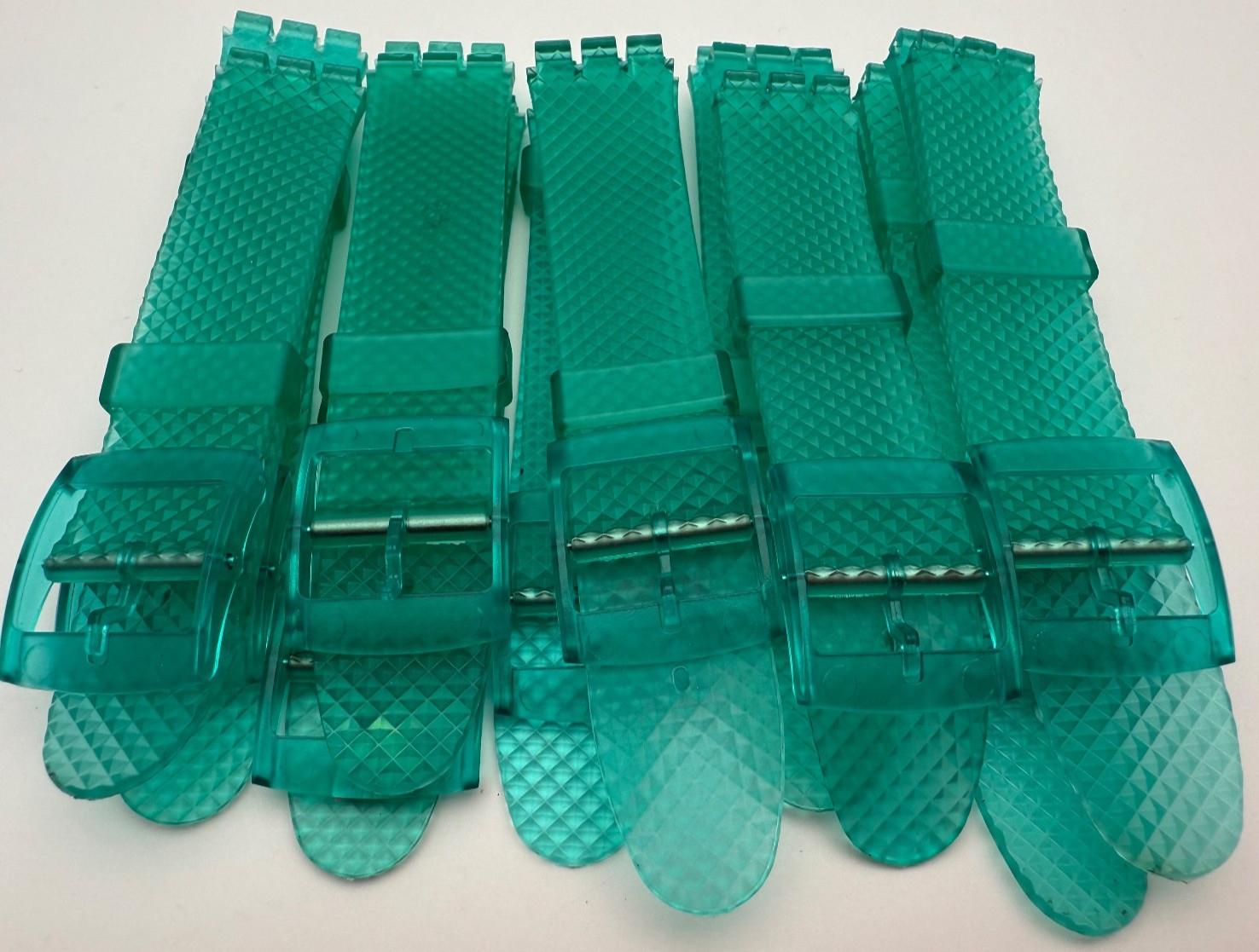 TO FIT SWATCH STRAP 17MM GREEN VINTAGE LOT OF 10 SETS NEW WHOLESALE LOT (6A)