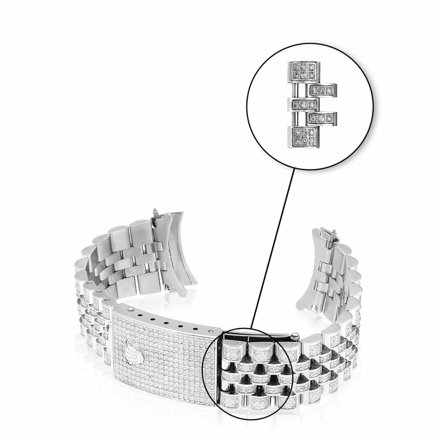 Extra White and 2-Tone Links for Rolex Watch Datejust Natural Diamond 36mm Watch