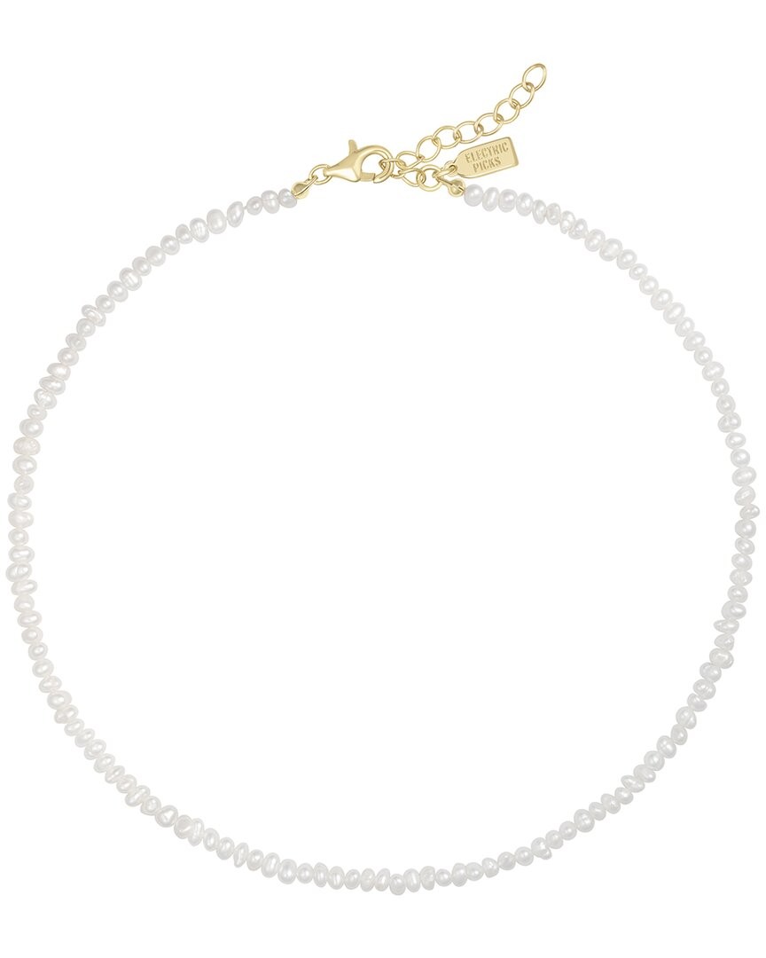 Electric Picks 14K Plated 2Mm Pearl Tidal Necklace Women’s