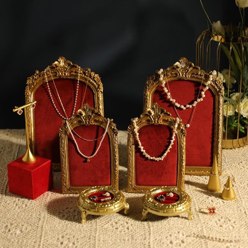 Retro Jewelry Display Stand Picture Frame Earring Necklace Holder Showcase Rack