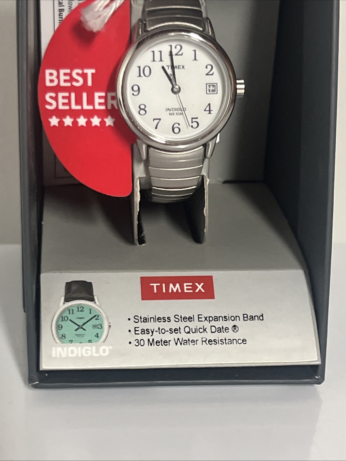 Timex Women’s Indiglo Watch Gold Tone Expansion Band Date New in Box T2H371 WX