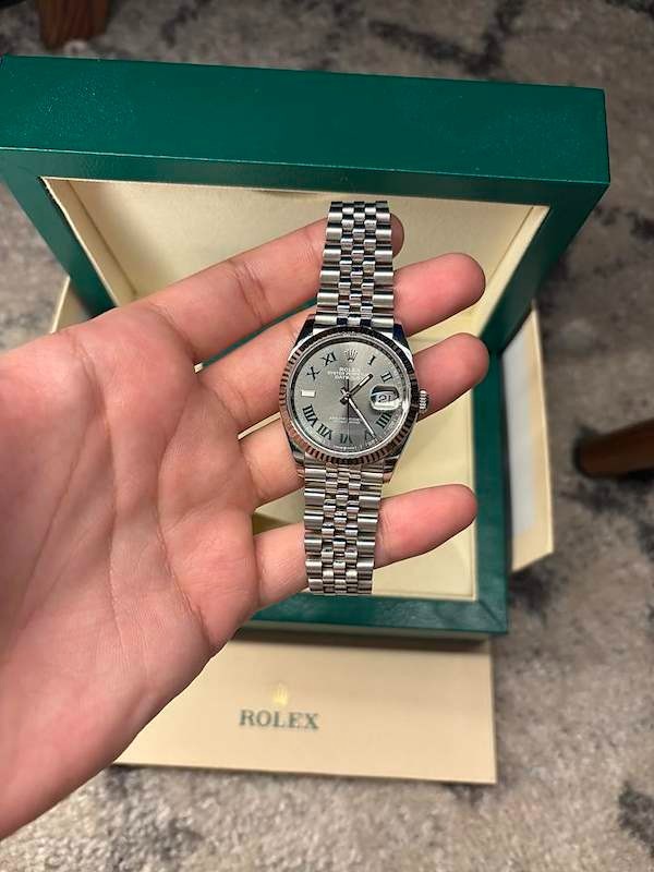 Rolex Datejust 36 126234 Wimbledon Dial Jubilee Fluted Bezel 2024 Full Set B&P