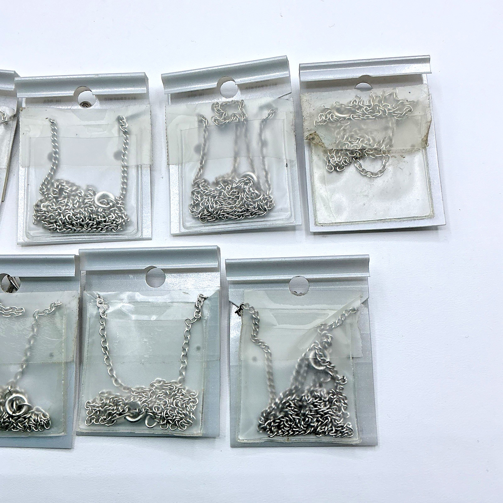 Vtg Silver Tone 18” Necklace Lot of 9 Hand Crafted In USA Cross Wing Snake Gift