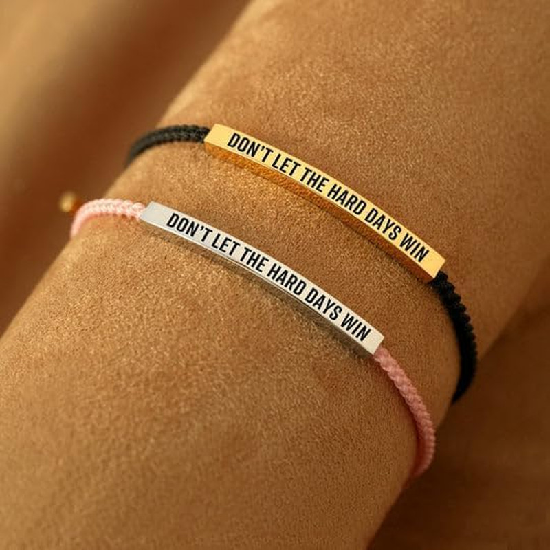 Let Them Tube Bracelet for Women, Self Worth Motivation Bracelet Adjustable Brai