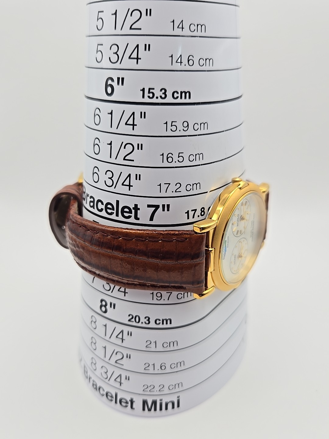 Doosan Infracore Dual Time World Map Dial Gold Tone Quartz Men Watch New Battery