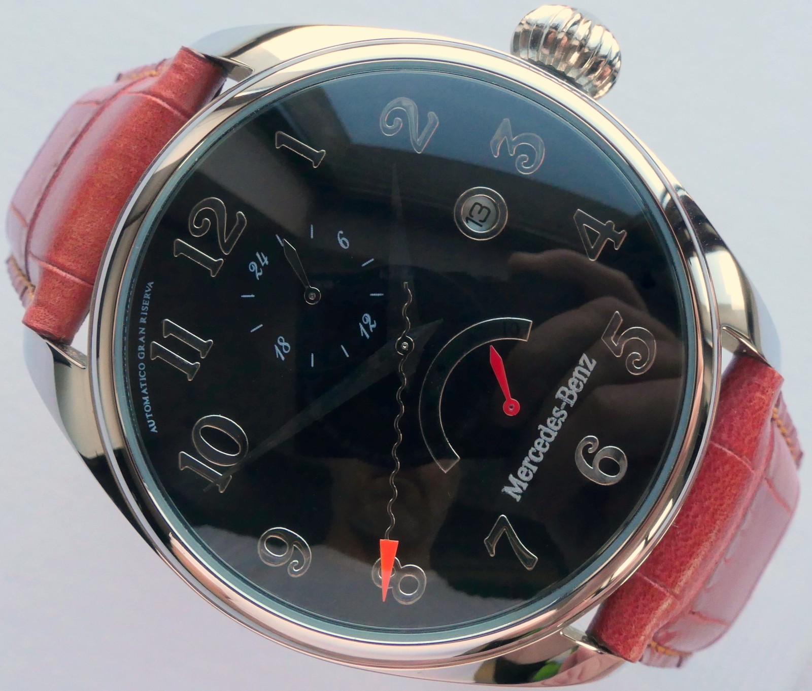 Mercedes Benz Classic Retro Design Car Accessory Power Reserve Automatic Watch