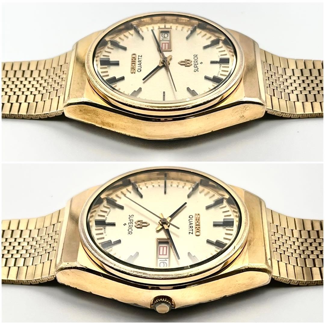 SEIKO Superior Men’s Quartz Watch Gold New Battery