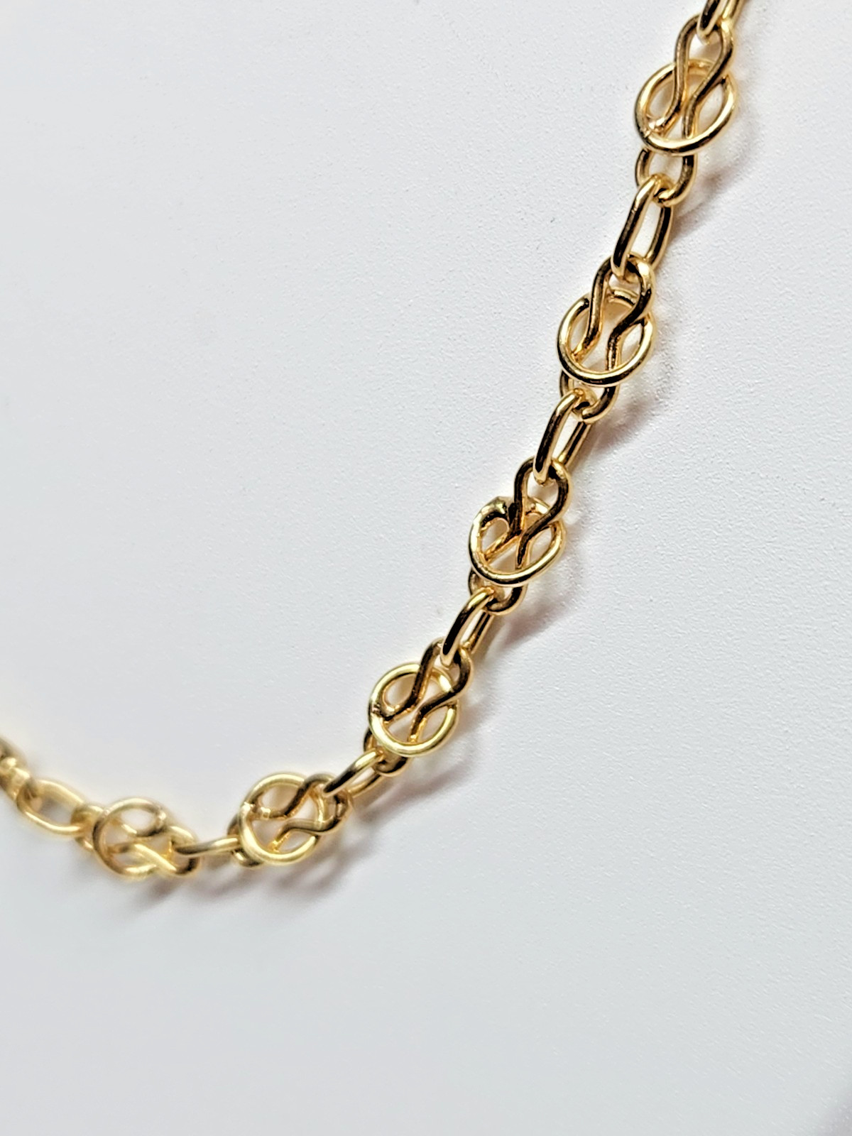 AWESOME 18k Gold 4.7mm Wide Handmade 21″ Fancy Link Chain