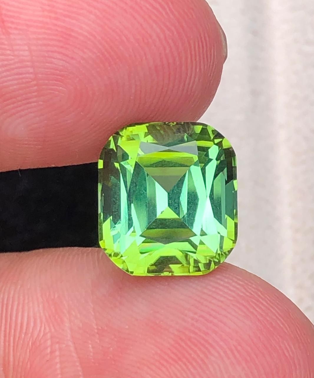 6.80 carat Natural Bluish Green Tourmaline with cushion cut from Afghanistan