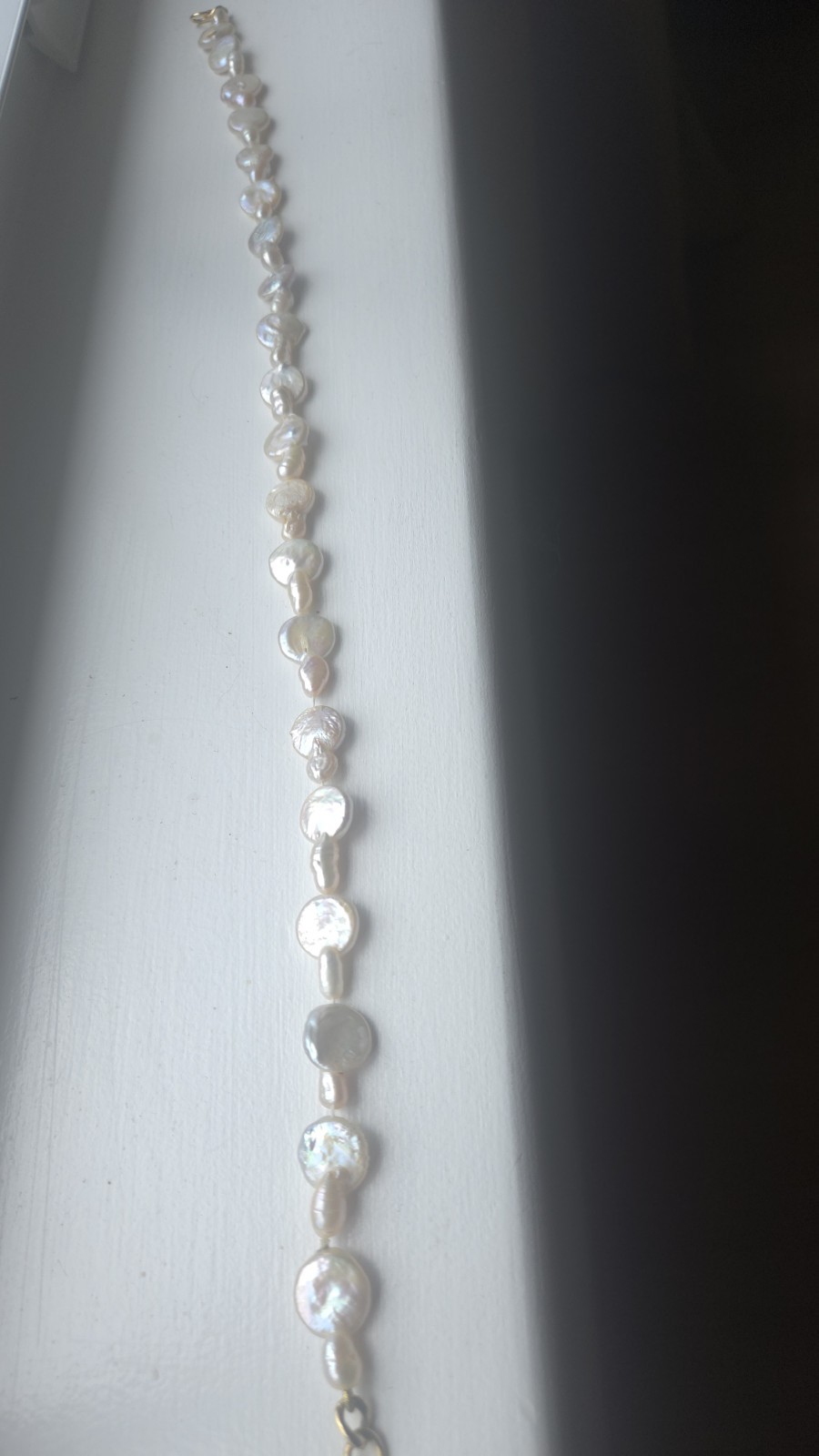 Irridescent Baroque Style Fresh Water Pearl Necklace