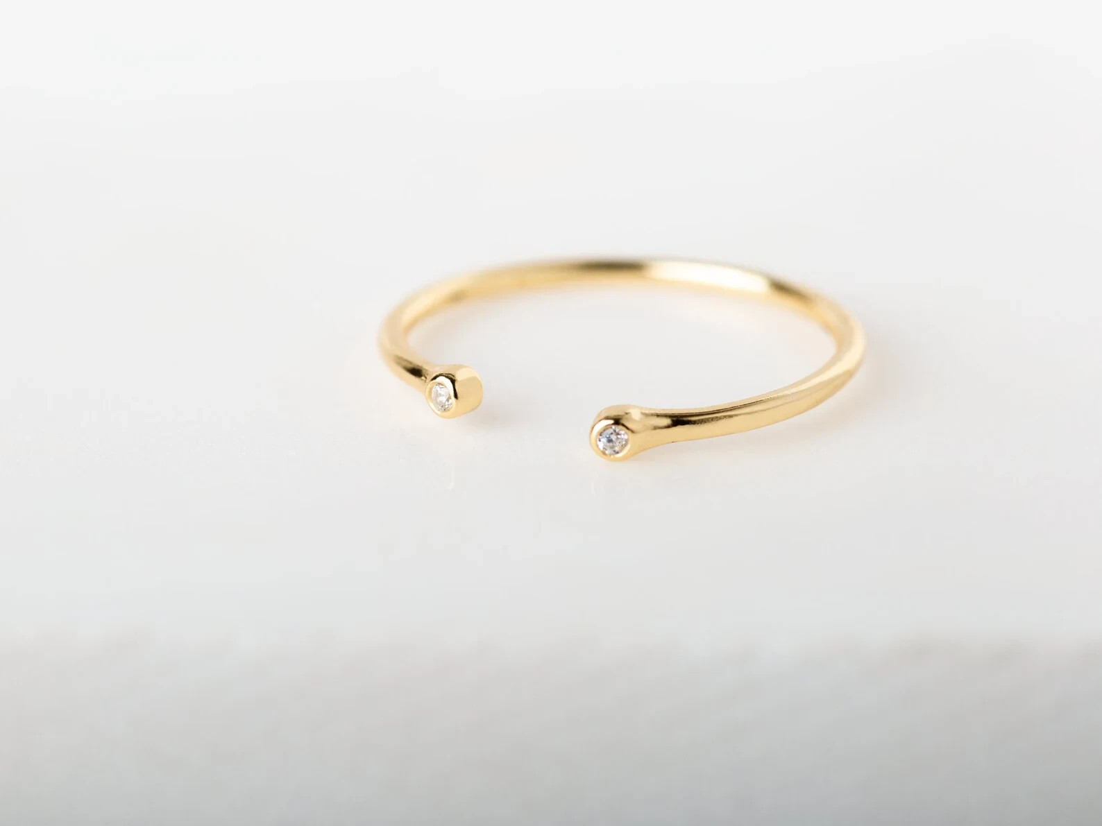 moissanite band Open cuff ring Gold plated 925 Silver ring for mother’s day gift