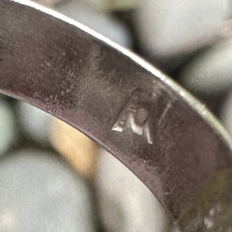 Oval Moonstone Bezel Ring in Sterling Silver SZ 5.5 w Applied Frame Design, 10g