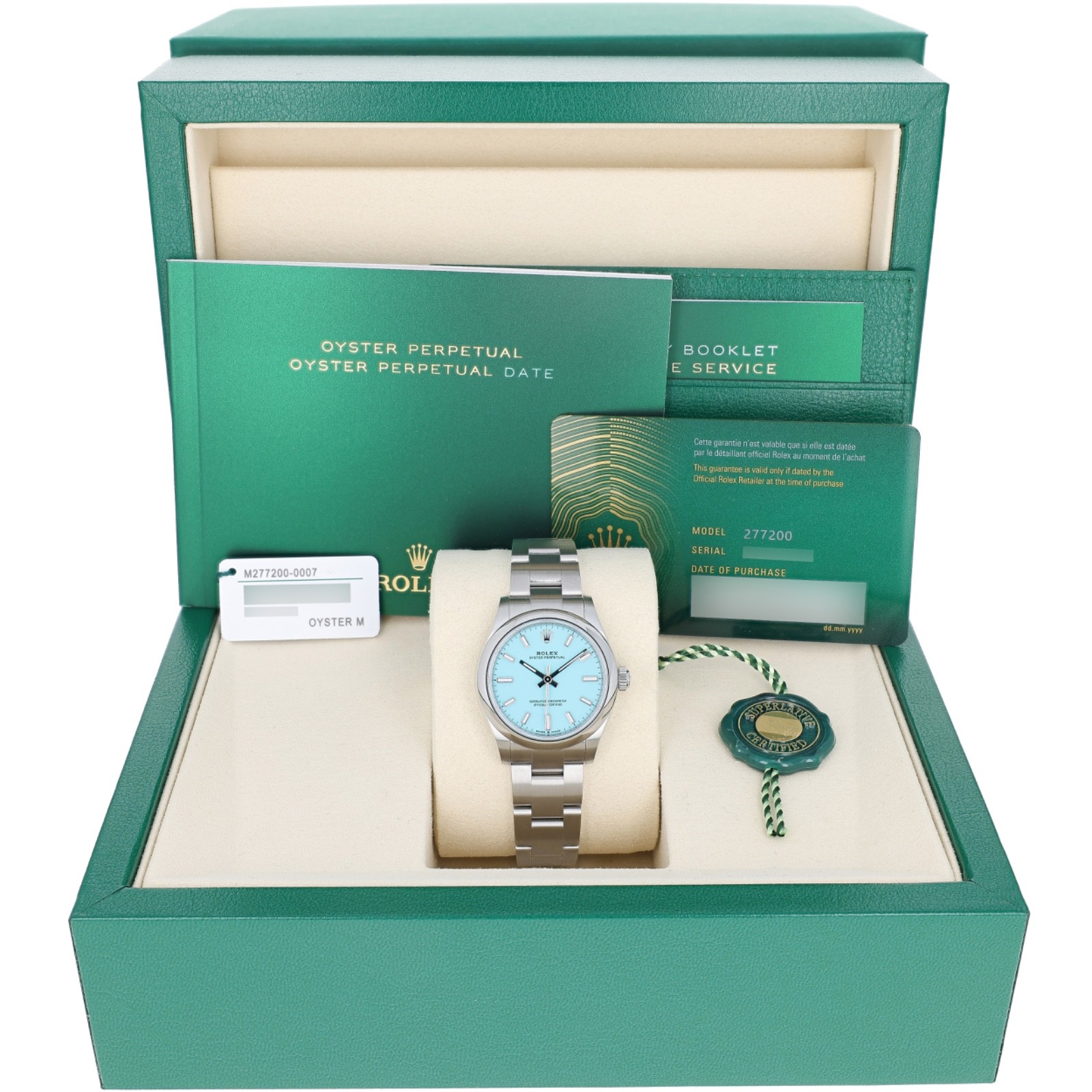 Rolex Oyster Perpetual 31 mm NEW 2026 JUNE 277200 Turquoise