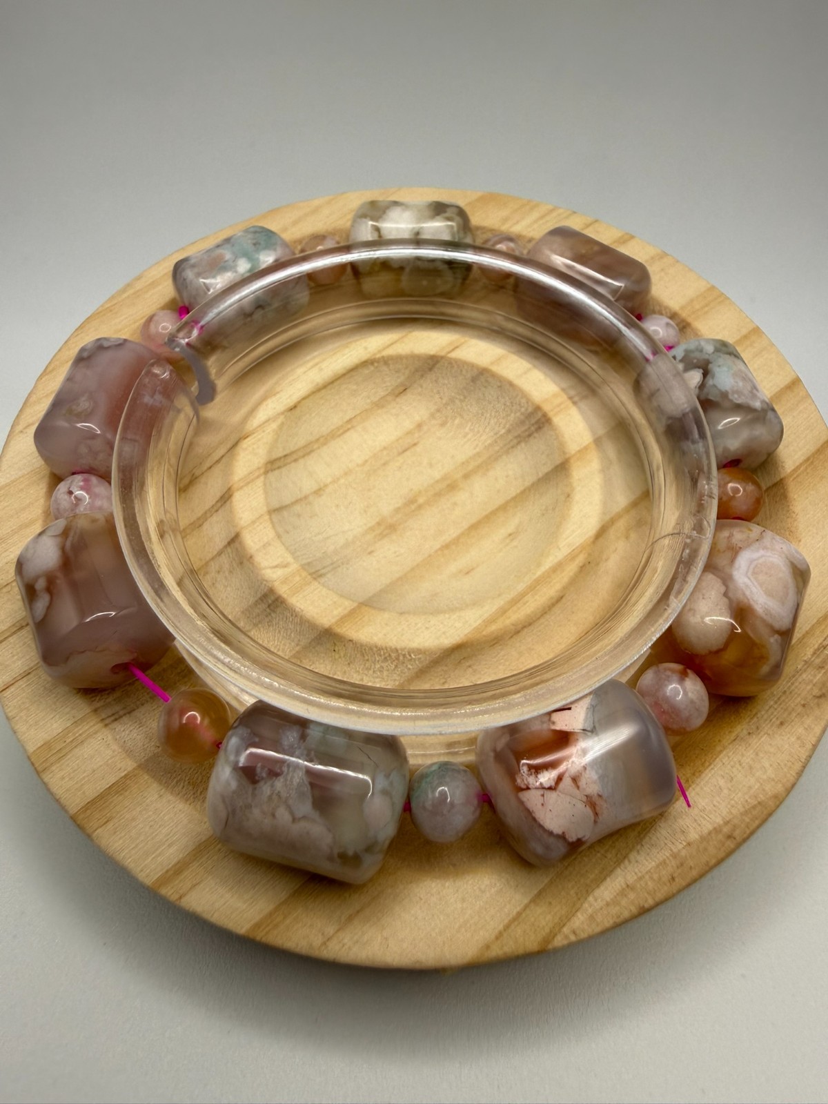 Natural Sakura Flower Agate – 12mm – B5-4189