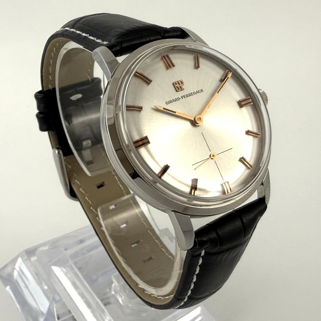 NO TARIFFS! MINT VINTAGE GIRARD PERREGAUX ORIGINAL DIAL MANUAL WIND JUMBO GENTS