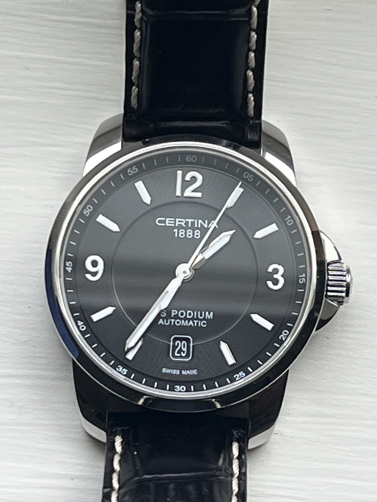 Rare Certina DS Podium Automatic Black Dial w Box Near Mint C001.407.16.057.00