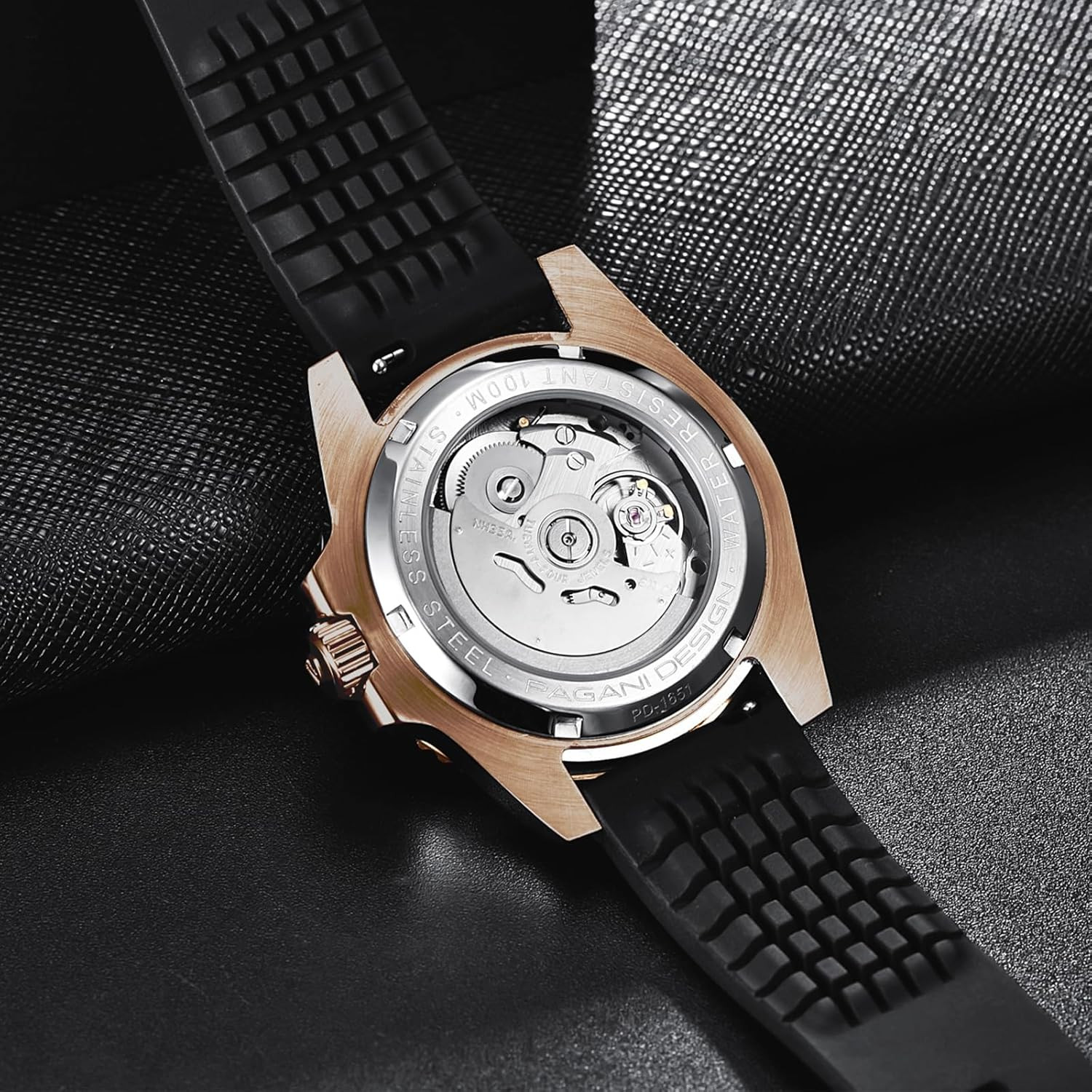 1651 Men’s NH35 Automatic Watch – Stainless Steel, 100M Water Resistant, Luminou