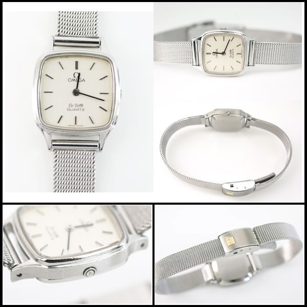 Omega De Ville Square Push Button Crown Ladies Quartz Vintage 7081