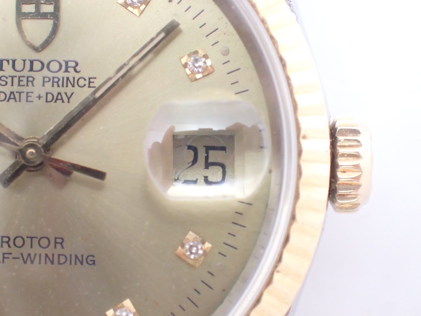 TUDOR Oyster Prince Date + Day Rotor Automatic DayDate Watch Gold Dial 76213