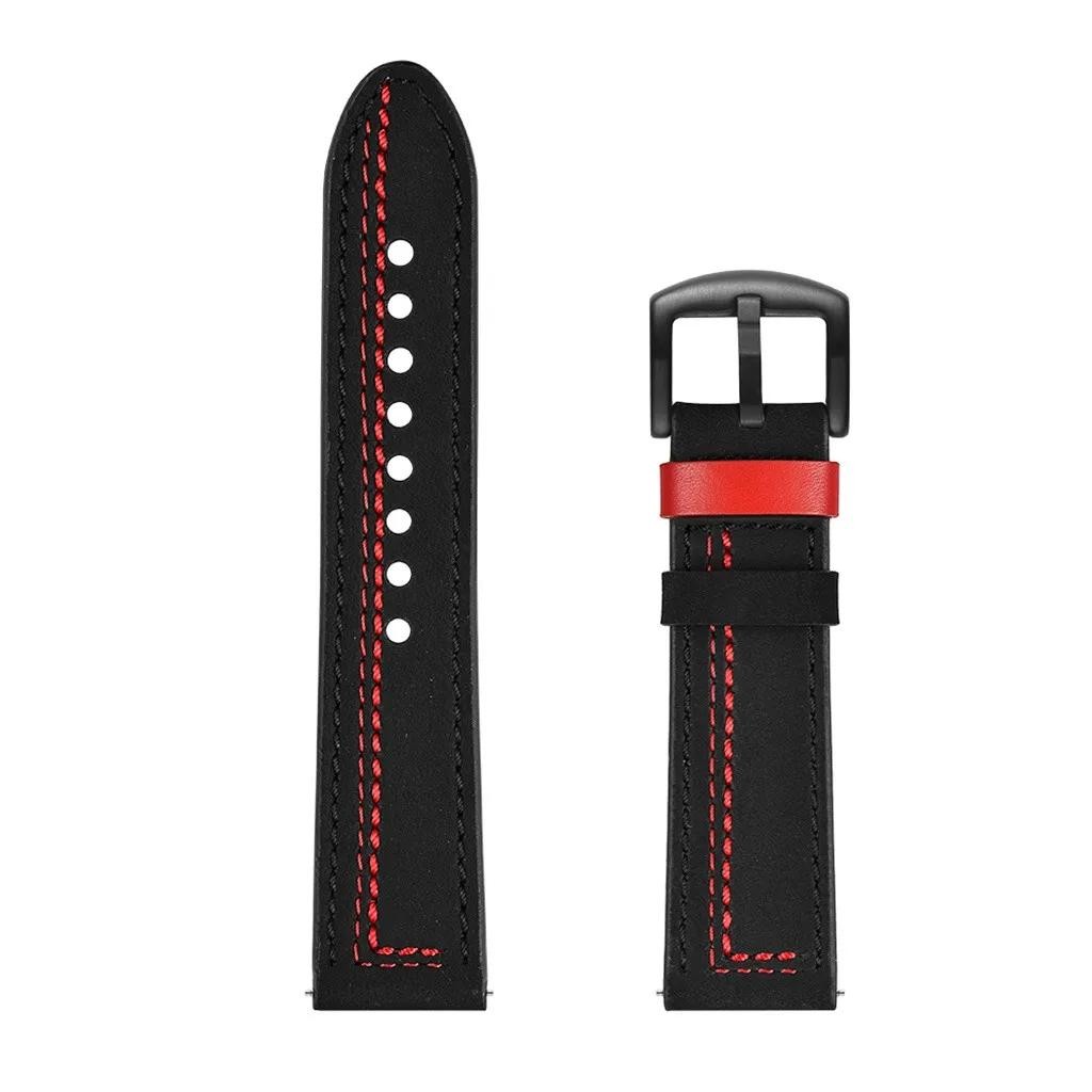 Stitching Genuine Leather Strap 20 22mm Watch Band Quick Release Wrist Bracelet