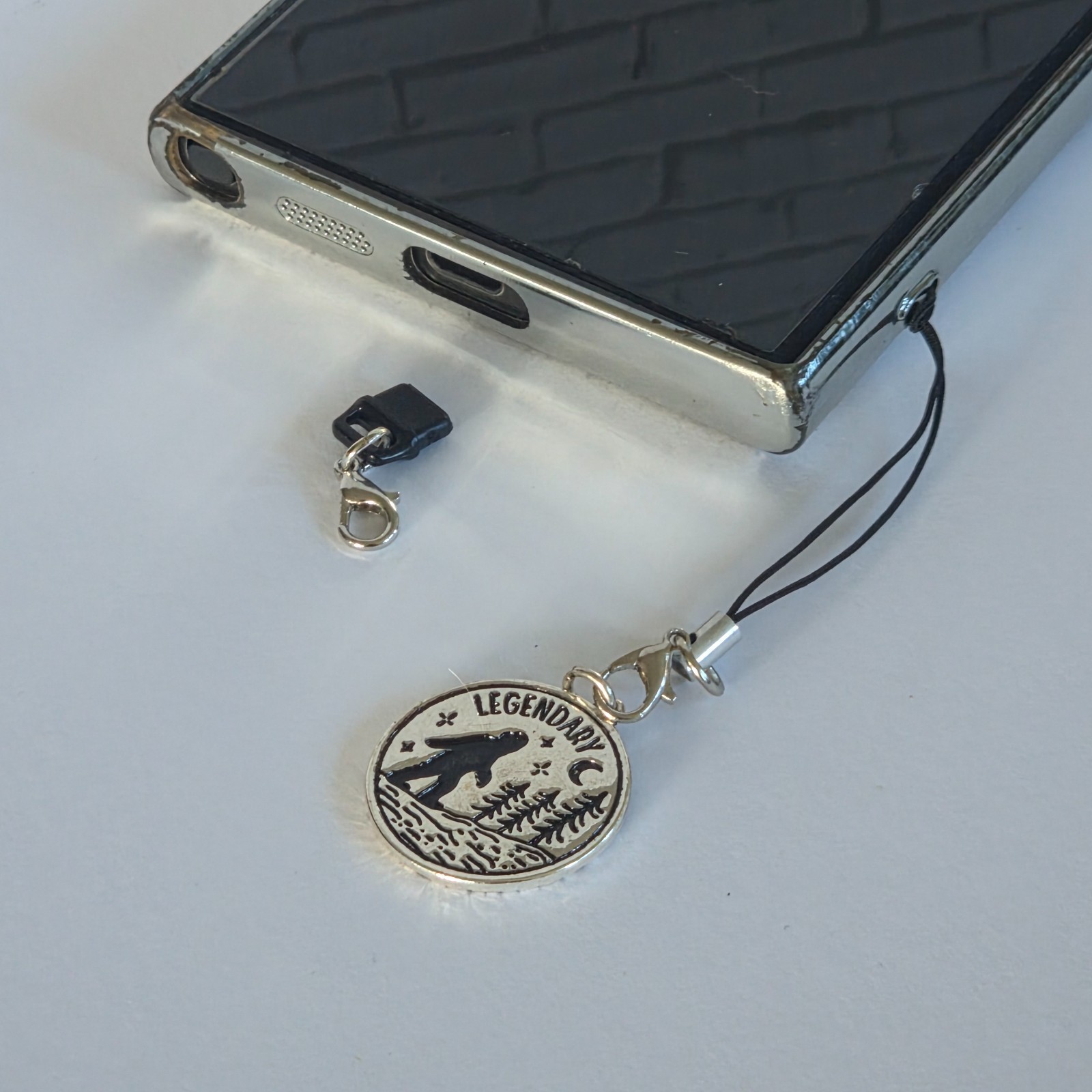 Bigfoot Phone Charm Sasquatch Zipper Pull Legendary Cryptid Token Bag Charm