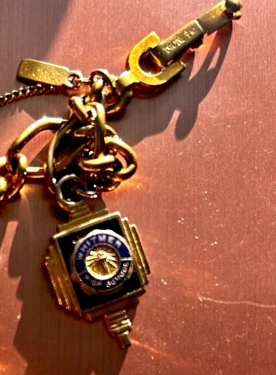 Gold Tone Vintage 1960s Charm Whitmer High School Pendant Kinney