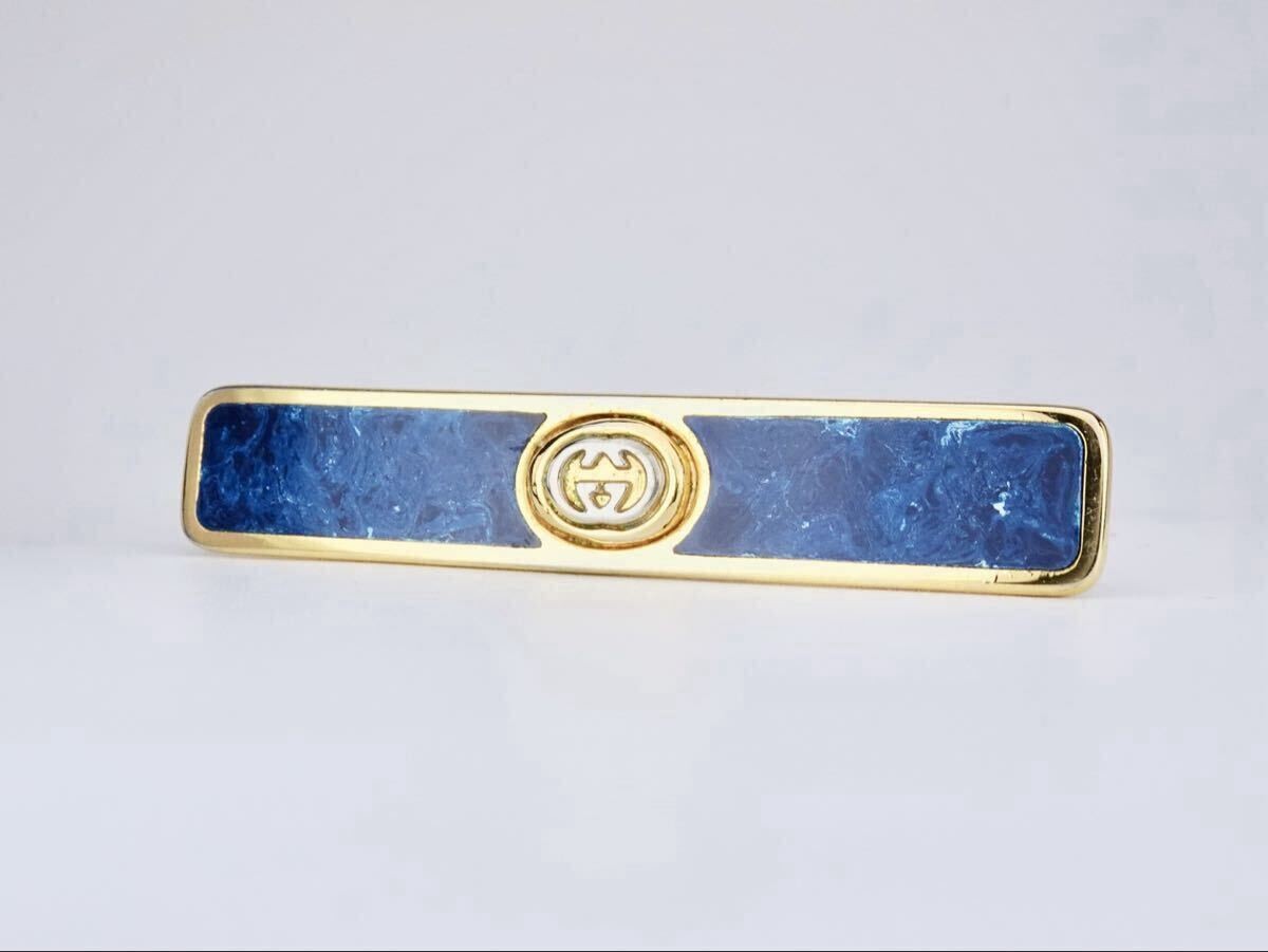 GUCCI Blue Cloisonn Enamel Gucci Tie Pin Tie Bar 7 7 336