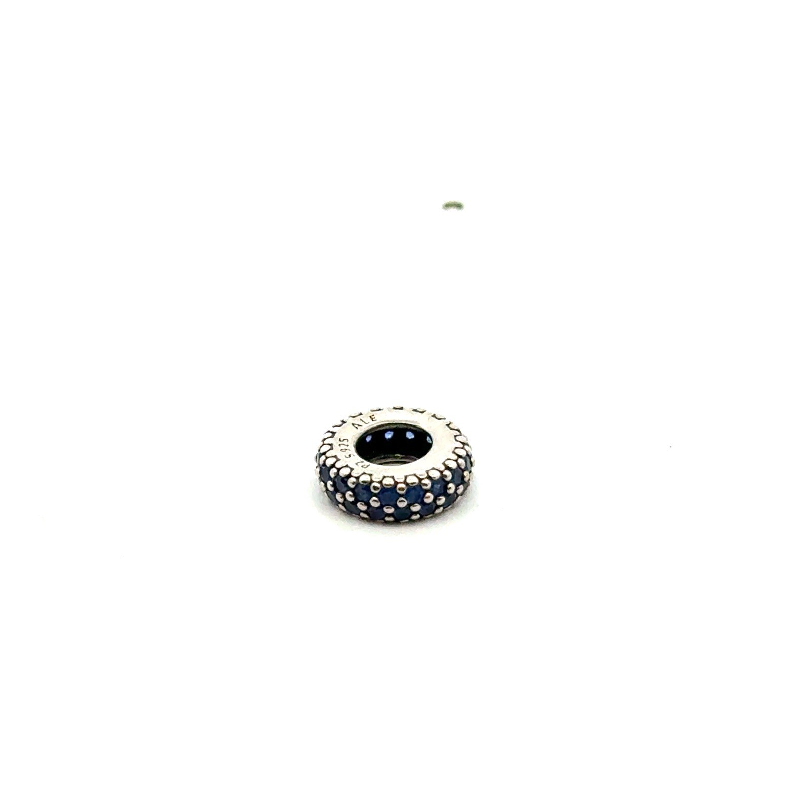 Pandora ALE 925 Sterling Silver Pavé Blue Crystal Spacer Charm 1.0g 4 Available