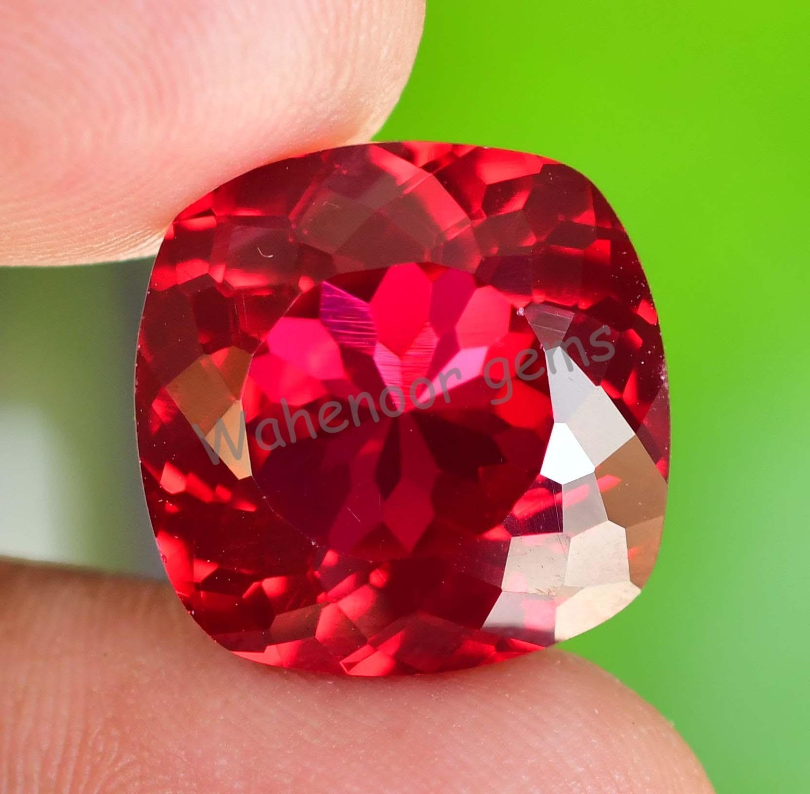 20.00 Ct Natural Blood Red Ruby Cushion Certified Mozambique Stunning Gemstone