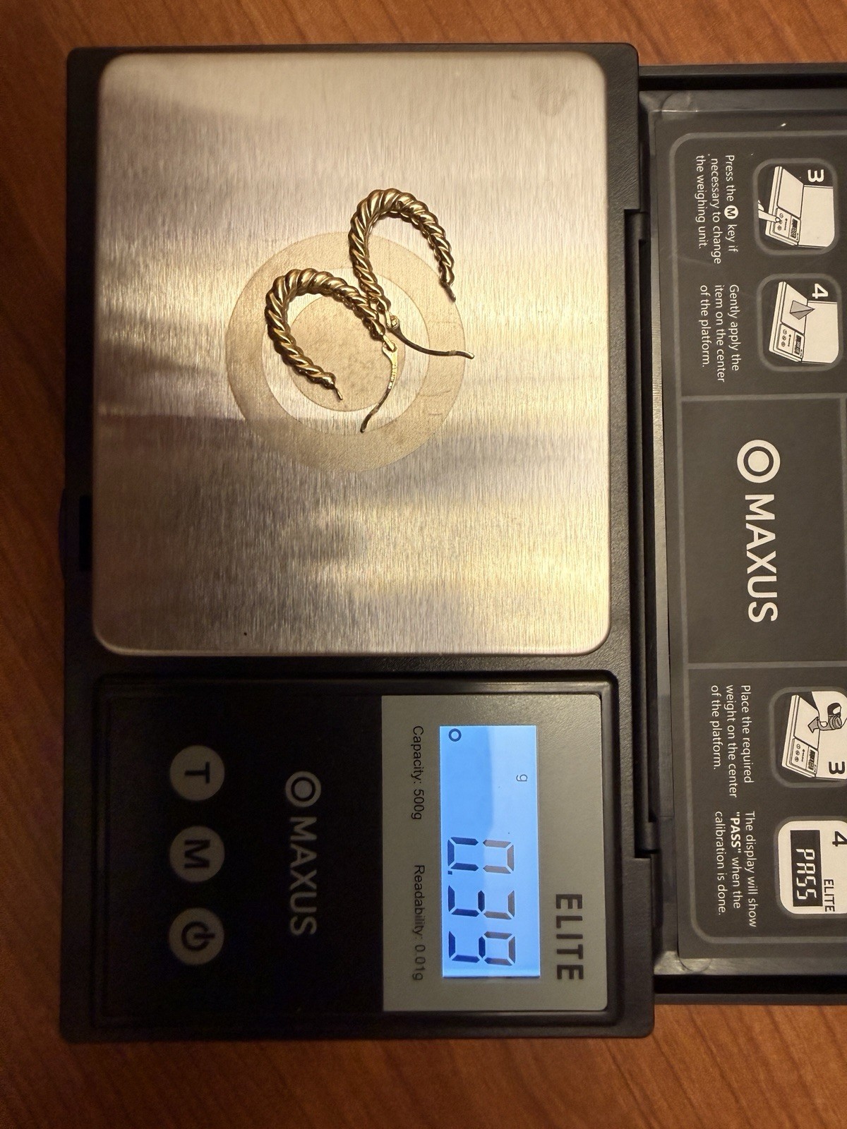 10K Yellow Gold Twisted Braided Oval Hoops Earrings .39 Grams Children Teens