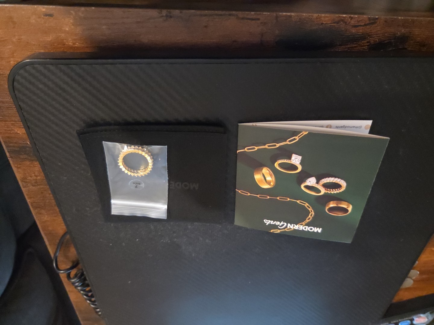 NEW – Modern Gents THE ARTEMIS – 18k Gold Plated w/ Baguette Band – Size 7