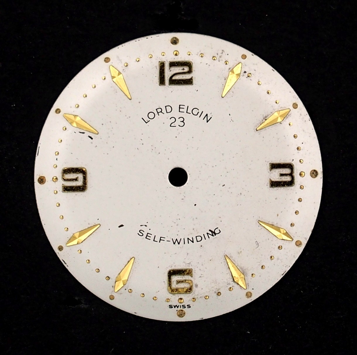Lord Elgin 23 Self-Winding Watch Dial 26.1mm for Parts #F087