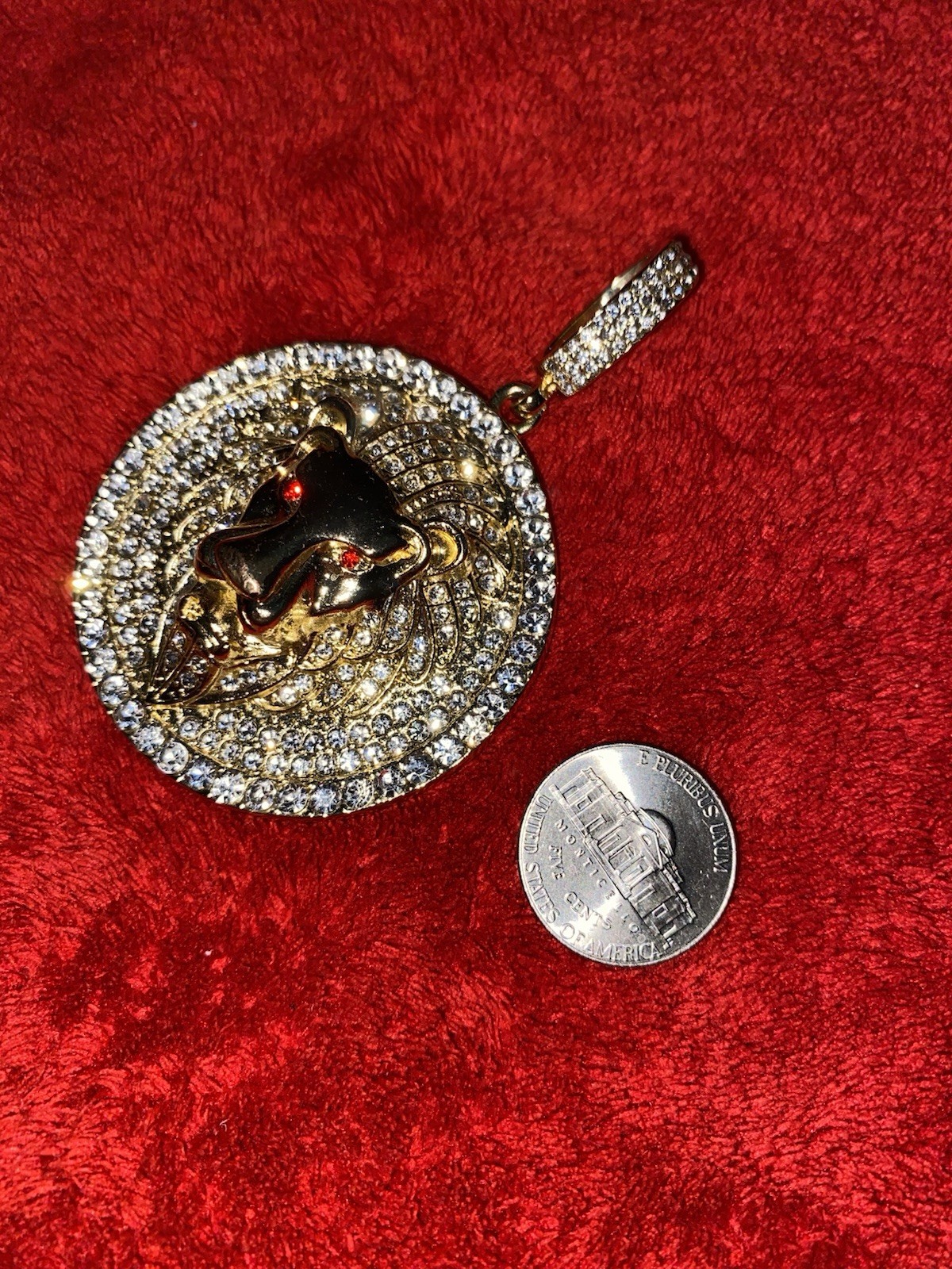 Gold Plated Lion CZ Pendant
