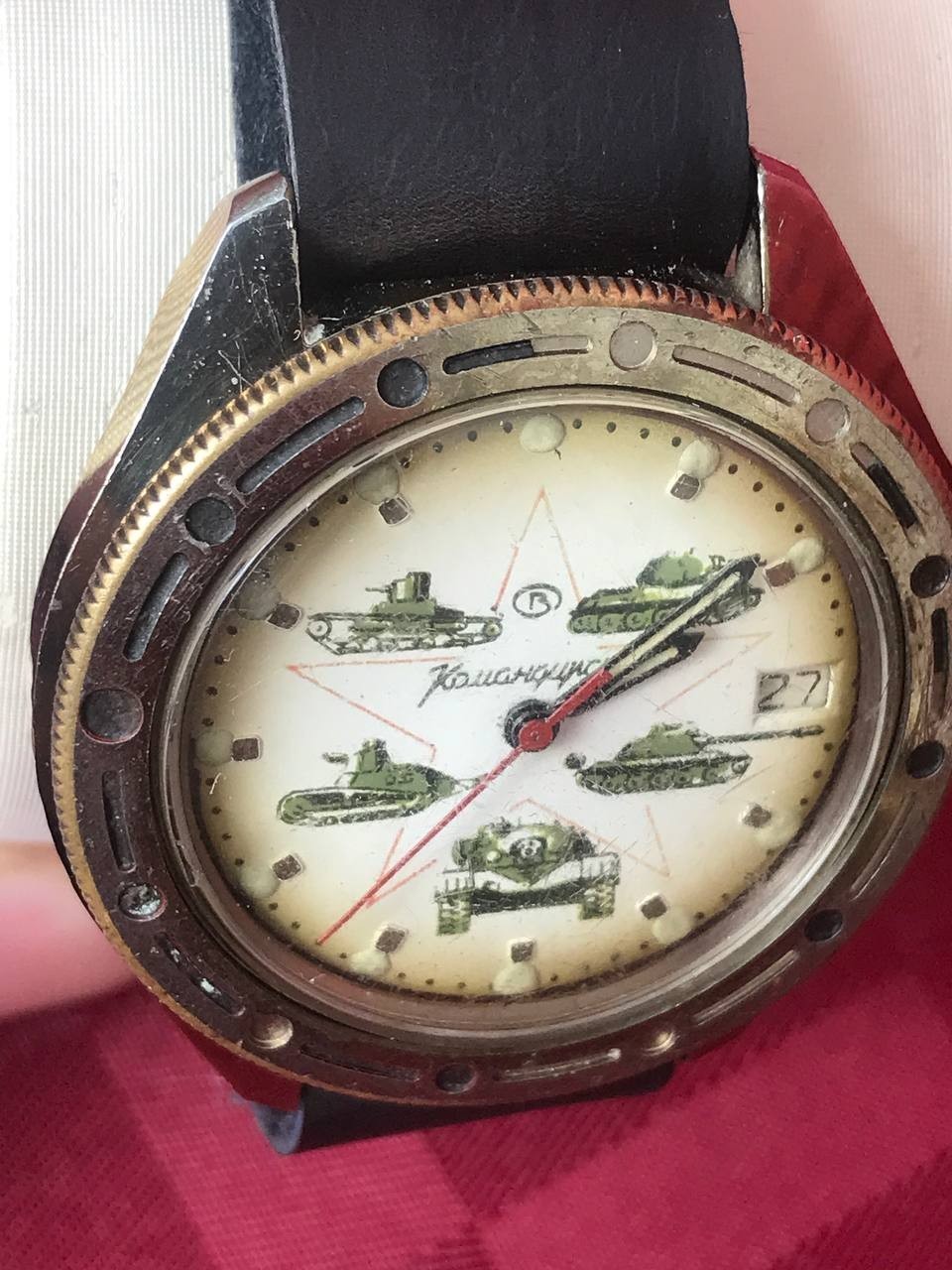 Rare Vostok Komandirskie Tank Evolution Dial Soviet Military Watch Working