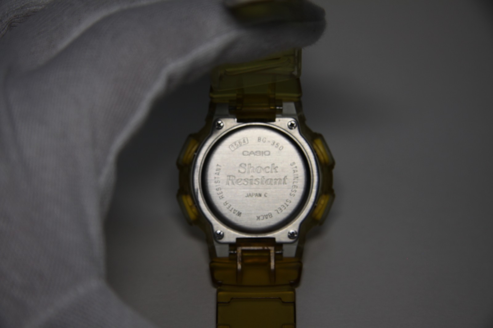 Casio Baby-G BG-350 Digital Watch Clear Yellow Orange Skeleton Japan Working