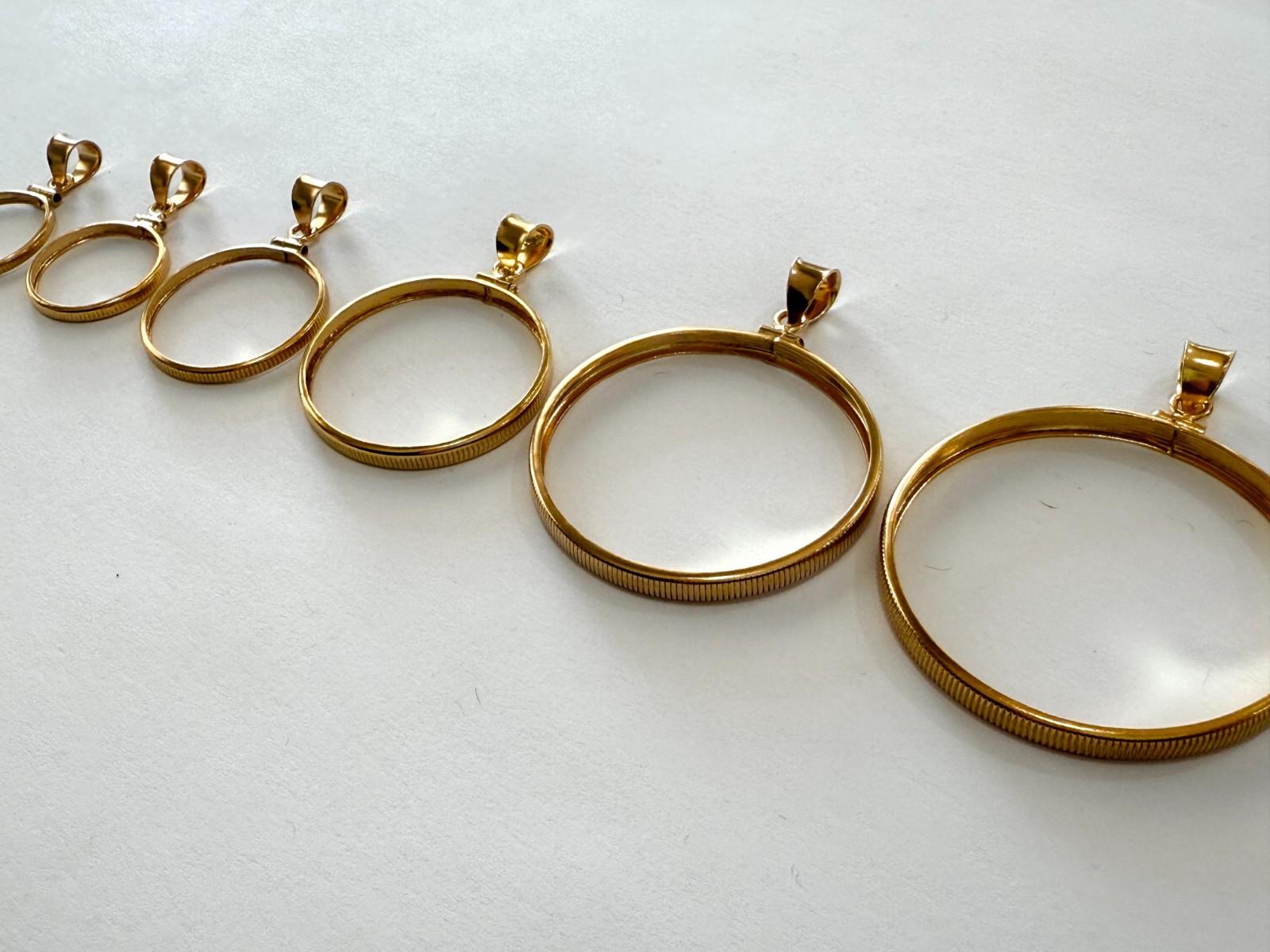 Authentic 14k Gold Filled Screw Top Bezel with Coin Edge 6 Sizes