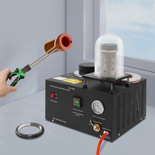 2KG Jewelry Lost Wax Cast Combination Vacuum Casting Melting Machine 1/3 HP 4CFM
