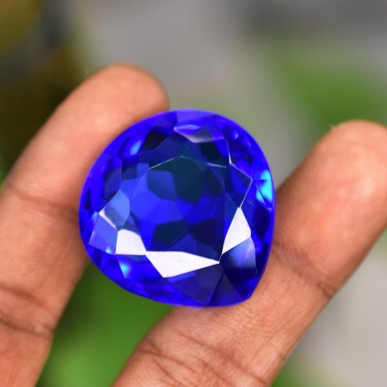 Natural Blue Tanzanite 89.56 Ct Pear Cut Jewelry Making Stone AAA