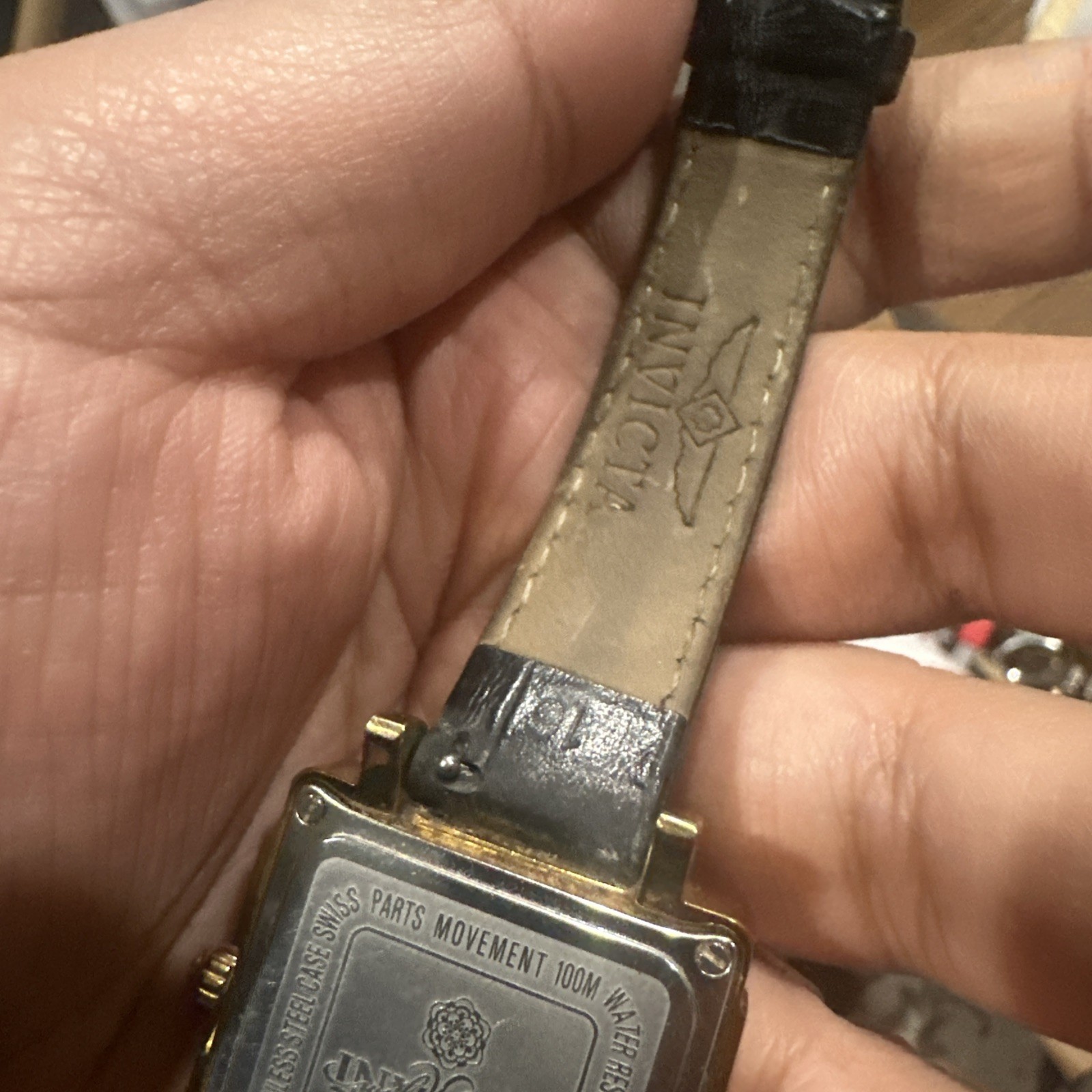 Working Invicta Flame Fusion Crystal Ladies Wrist Watch Square 33mm Black Runs