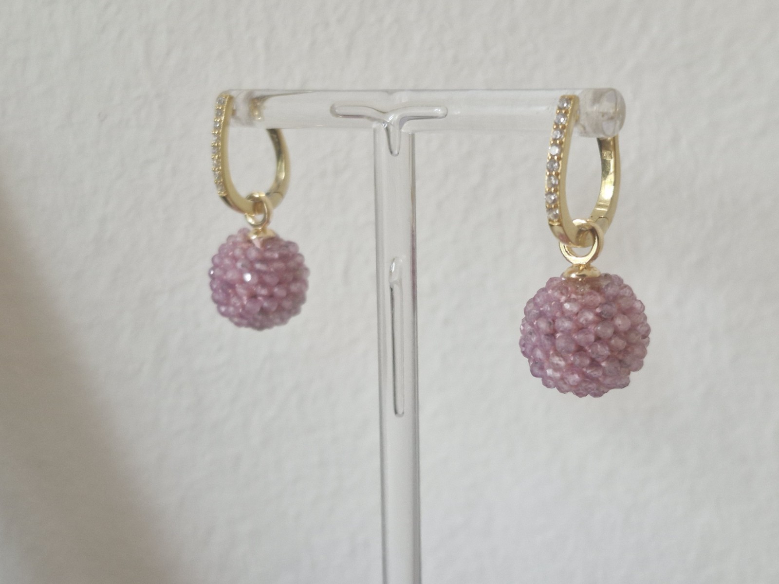 PINK SAPPHIRE CHANGE EARRINGS
